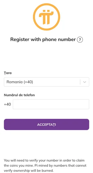 cum se adaugă un număr de telefon în Pi Network