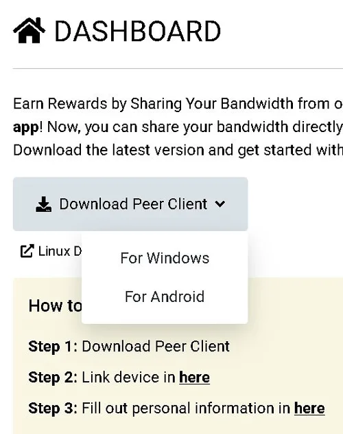 cum să instalezi aplicația Proxyrack Peer pe computer sau pe telefonul mobil
