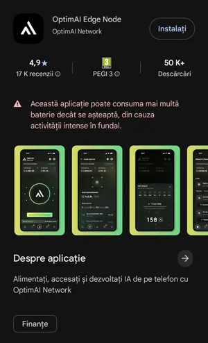 OptimAI Network este disponibilă pe Google Play