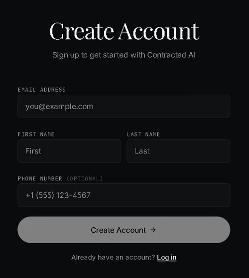 înregistrare Contracted AI