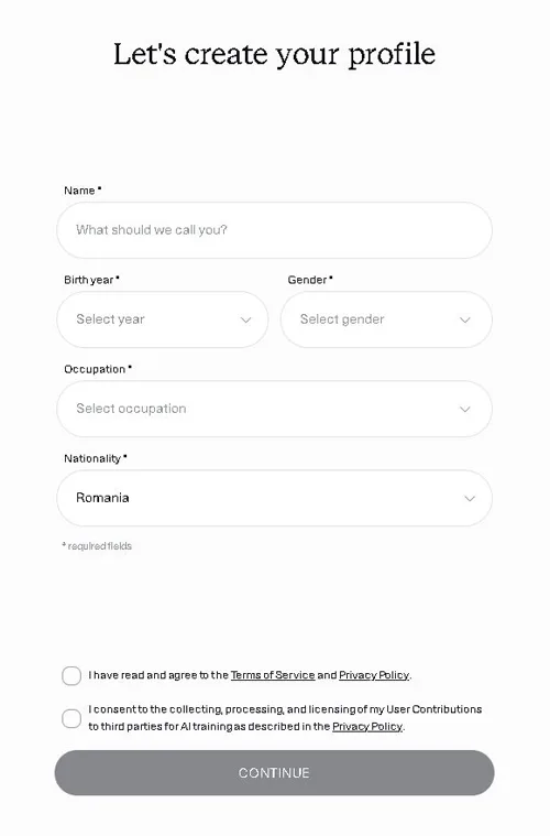 configurare profil în Numo Labs