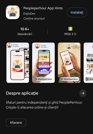 PeoplePerHour: Păreri și analiză completă Peopleperhour App Hints pe mobil