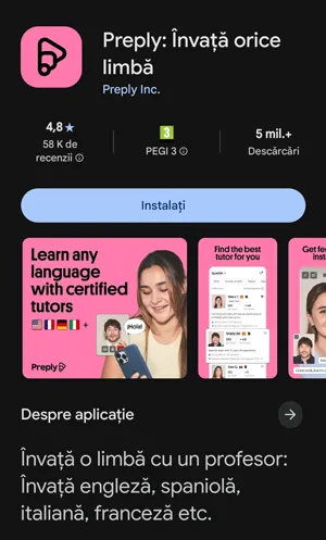 Preply: Păreri și analiză completă Preply pe mobil