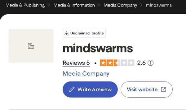 Mindswarms: Păreri și analiză completă Mindswarms pe Trustpilot