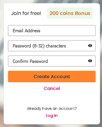 înscriere pe Poll Pay folosind adresa de e-mail