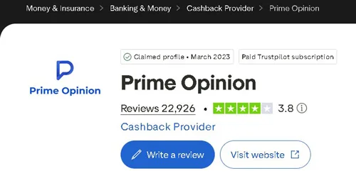 Bani rapid și ușor: Prime Opinion îți promite totul, dar îți oferă? Prime Opinion pe Trustpilot