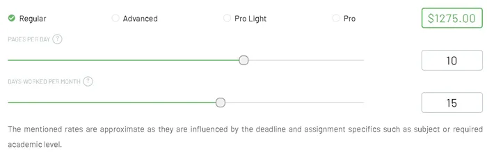 WriterBay calculator interactiv